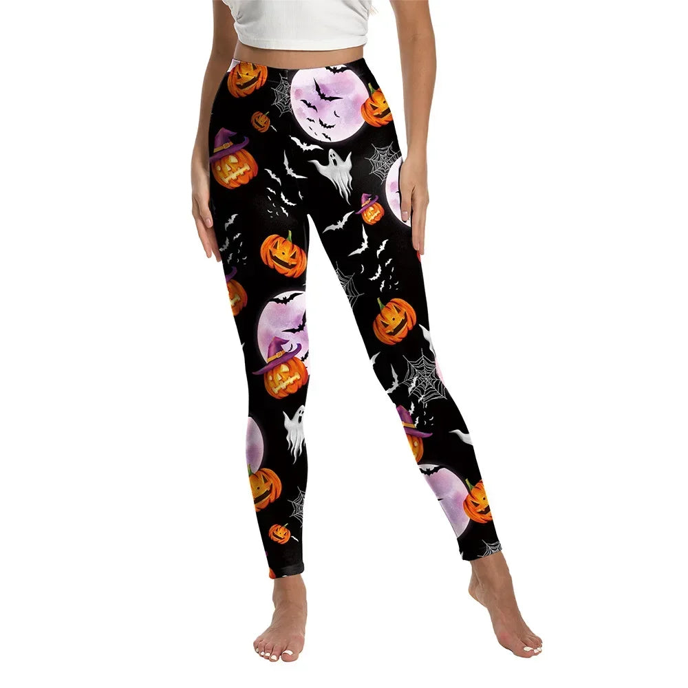Midnight Mischief Halloween Leggings - Full Moon Frights- JBCoolCats