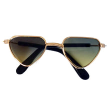 Load image into Gallery viewer, Funny Cat Sunglasses - Green Yellow Heart - JBCoolCats