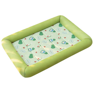 Cooling Silk Summer Cat Bed - Lime Green - JBCoolCats