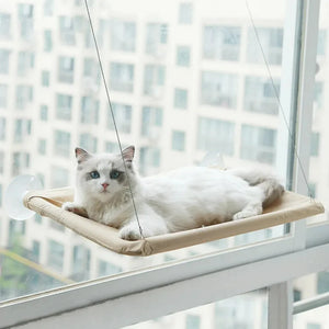 Cute Cat Hanging Window Bed - Khaki - JBCoolCats