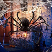 Load image into Gallery viewer, Hairy Giant Spider Halloween Decoration - Decoration Idea 1 - JBCoolCats