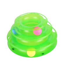 Load image into Gallery viewer, Cat Crazy Interactive Ball &amp; Disks - Lime Green - JBCoolCats