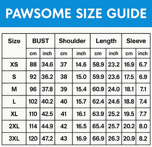 Whisker Waves Tee -Size  Chart - JBCoolCats