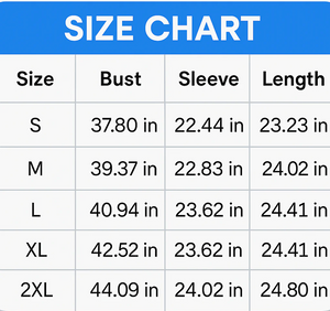 Your Sweet Kitty Hoodie - Size Chart - JBCoolCats