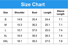 Load image into Gallery viewer, Cute Love Paw Print T Shirt - Size Chart - JBCoolCats