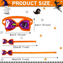 Load image into Gallery viewer, Cat Collar Halloween Bowties Too - Size Chart - JBCoolCats