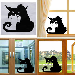 Spooky Black Cat Window Décor - Wiwndow Views - JBCoolCats