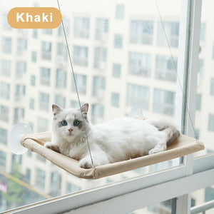 Cute Cat Hanging Window Bed - Khaki - JBCoolCats