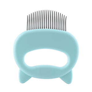 Cat Groomer/Hair Remover Comb - Turquoise Cat - JBCoolCats