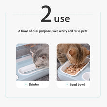 Load image into Gallery viewer, Slender Automatic Drinking Fountain with Food Bowl - Food &amp; Water - JBCoolCats