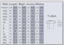 Load image into Gallery viewer, A JBCoolCats T-Shirt - Size Chart - JBCoolCats