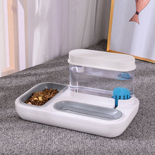 Load image into Gallery viewer, Slender Automatic Drinking Fountain with Food Bowl - White - JBCoolCats