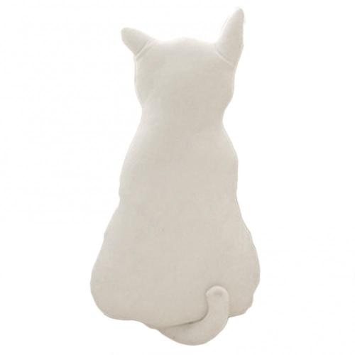 Plush Cat Throw Pillow - White - JBCoolCats