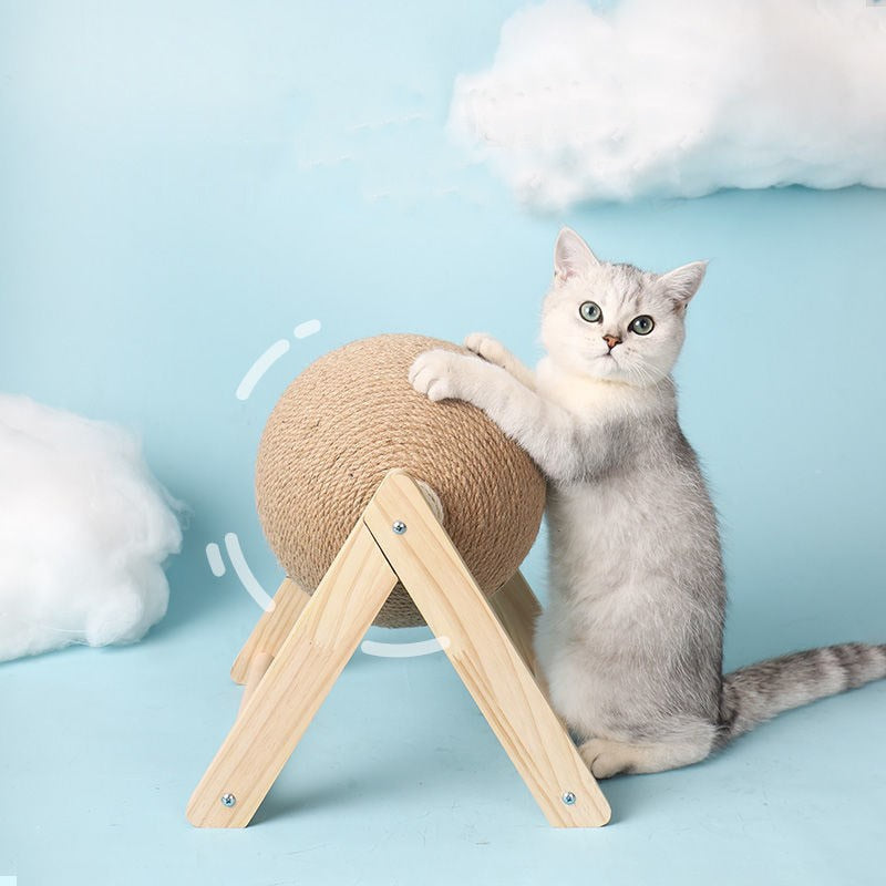 Sisal Cat Scratching Ball - V Stand - JBCoolCats