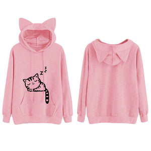 Your Sweet Kitty Hoodie - Pink Back & Front - JBCoolCats