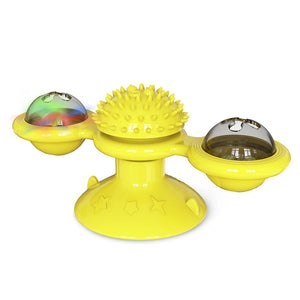 Interactive Cat Toy Groomer - Yellow - JBCoolCats