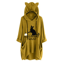 Load image into Gallery viewer, Casual Long Cat Ear Hoodie - Mustard - JBCoolCats