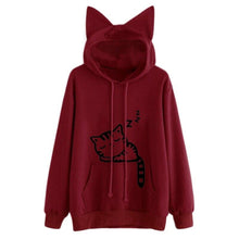 Load image into Gallery viewer, Your Sweet Kitty Hoodie - Burgandy - JBCoolCats