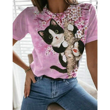 Load image into Gallery viewer, Spring In The Air Cat T-Shirt - Clothing - JBCoolCats