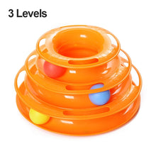 Load image into Gallery viewer, Cat Crazy Interactive Ball &amp; Disks - Orange - JBCoolCats