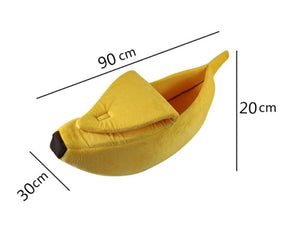 Cozy Cute Banana Cat Bed - X Large Size - JBCoolCats