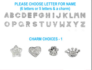 Personalized Rhinestone Leather Cat Collar - Letters + Charms - JBCoolCats