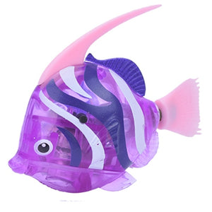 Robofish Battery-Powered Fish Cat Toy - Angelfish Purple - JBCoolCats