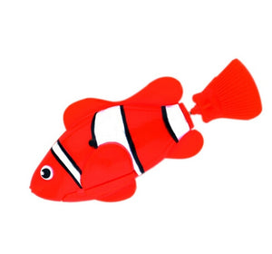 Robofish Battery-Powered Fish Cat Toy - Clownfish Red - JBCoolCats