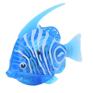 Robofish Battery-Powered Fish Cat Toy - Angelfish Light Blue - JBCoolCats