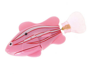 Robofish Battery-Powered Fish Cat Toy - Clownfish Pink - JBCoolCats