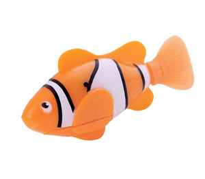 Robofish Battery-Powered Fish Cat Toy - Clownfish Orange - JBCoolCats