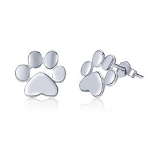 Load image into Gallery viewer, Sterling Silver Cat Paw Stud Earrings - Silver - JBCoolCats