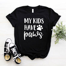 Load image into Gallery viewer, My Kids Have Paws T-Shirt - Black - JBCoolCats