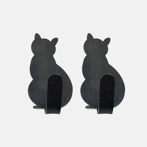 Adorable Self-Adhesive Cat Hooks - Black - JBCoolCats
