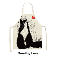 Load image into Gallery viewer, Cute Cartoon Cat Apron - Sending Love - JBCoolCats