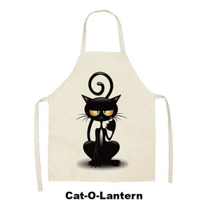 Cute Cartoon Cat Apron - Cat-O-Lantern - JBCoolCats