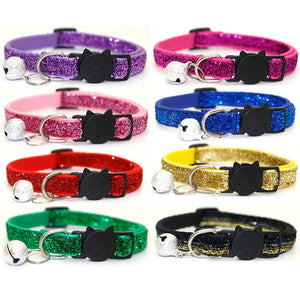Sequin Cat Collar with Bell - Accessory - JBCoolCats