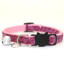 Load image into Gallery viewer, Sequin Cat Collar with Bell - Pink - JBCoolCats