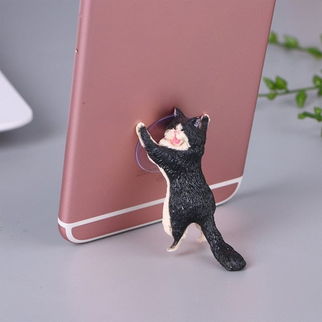 Cute Cat Phone Holder - Black Cat - JBCoolCats