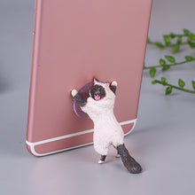 Load image into Gallery viewer, Cute Cat Phone Holder - White &amp; Black Cat - JBCoolCats