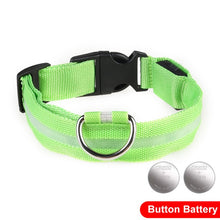 Load image into Gallery viewer, LED Glow In The Dark Cat Collar - Green - JBCoolCats