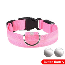 Load image into Gallery viewer, LED Glow In The Dark Cat Collar - Pink - JBCoolCats