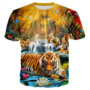 Tiger Print T-Shirts - Nirvana - JBCoolCats