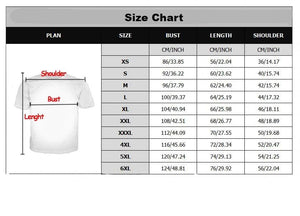Tiger Print T-Shirts - Size Chart - JBCoolCats