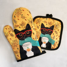 Load image into Gallery viewer, Silly Cats Oven Mitt Set - Accessory - JBCoolCats