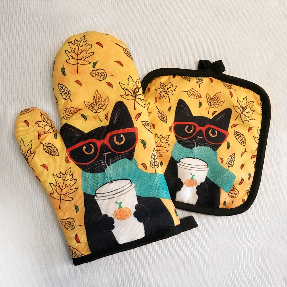 Silly Cats Oven Mitt Set - Accessory - JBCoolCats