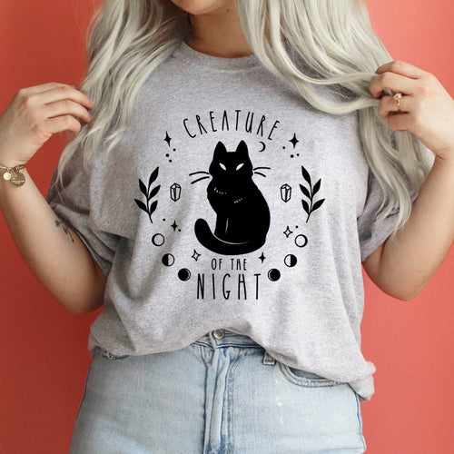 Creatures Of the Night Black Cat T-Shirt - Halloween - JBCoolCats