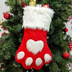 Cute Cat Paw Stocking - Red - JBCoolCats