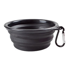Load image into Gallery viewer, Collapsible Silicone Pet Water Bowl - 	Black - JBCoolCats
