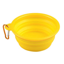 Load image into Gallery viewer, Collapsible Silicone Pet Water Bowl - Yellow - JBCoolCats